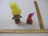 Two RUSS Toys including Bright of America Rollar Blading Troll and Dinosaur, 5 oz