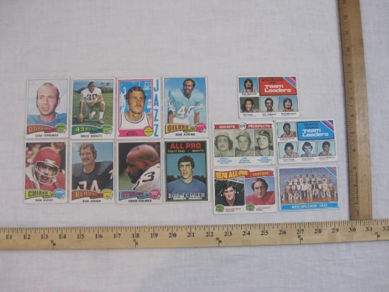 Lot of NFL & NBA Trading Cards from 1969-1975 including Ernie Holmes, Bruce Gossett, Bob Tucker, and