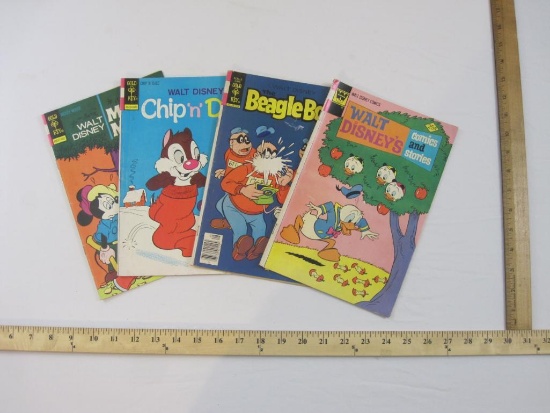 Four Walt Disney Comic Books from Whitman and Gold Key including Walt Disney's Comics and Stories