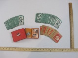 Five Vintage Playing Card Decks including Pinochle and more, AS IS, 15 oz