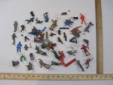 Lot of Assorted Soldiers and Toy Figures, plastic, see pictures for included parts and pieces, AS