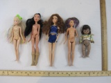 Five Dolls from Mattel, Hasbro, Disney and Thailand Madame Alexander Doll, 1 lb 3 oz