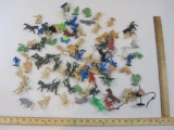 Lot of Plastic Cowboys, Indians, and Assorted Figures/Toys, see pictures for included pieces, 12 oz