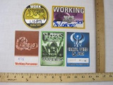 Five Concert Local Crew Access Badges including Yes; Chicago; Styx; and Earth, Wind & Fire