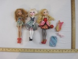Three Monster High Dolls and Accessories, 12 oz