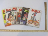 Six Vintage MAD Magazines from 1978-1980 including Nos. 205, 208, 216 and Super Specials 26, 27, &