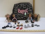 BRATZ Carrying Case with 4 Dolls and Shoes, 2 lbs 13 oz