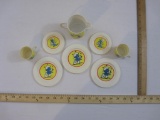 Lot of Vintage Smurfs Children's Play Dishes including plates from HG Toys and pitcher and cups from