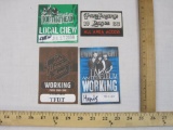 Four Concert Local Crew Access Badges including Pure Prairie League 1983, Rascal Flatts, Zac Brown