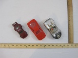 Three Toy Cars including metal The Cannonball Run from Kidco Inc, #57 Racer from Zee Toys, and more,