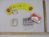 Four Advertising Decks of Playing Cards including Marlboro, Chesterfield, and Coca-Cola, all but