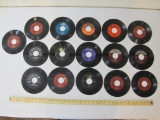 Sixteen 45 RPM Records including Nancy Sinatra, Johnny Mathis, Peggy Lee, Jimmie Rodgers and more, 1