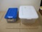 Lot of 2 Plastic Storage Containers