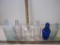 Lot of Six Vintage Glass Bottles, Gordon's Gin, Listerine, Mah Tay and more