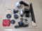 Camera Parts, Adapters and two Olympus Lenses, Flash and more