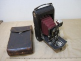 Vintage Kodak Eastman Folding Camera with Reid S Baker Washington DC emblem and Carry Case