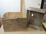 Two Rustic Wooden Crates