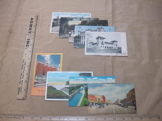 Assorted Antique U.S Postcards includes Illinois, Michigan , Iowa