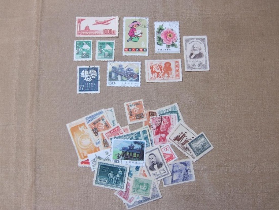 Lot of over 40 People's Republic of China postage stamps, most of them not canceled