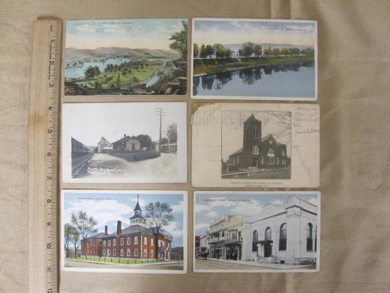 Lot of Downtown Views of Jersey Shore, PA postcards from the first two decades of the 20th Century.