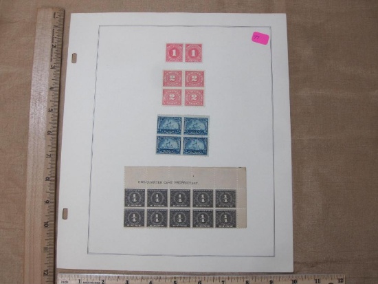 US 1 Cent , 5/8 Cent , 1/4 Cent Stamps