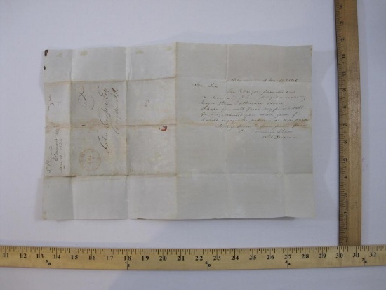 Correspondence from 1846, postmarked Claremont NH