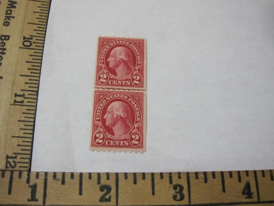 Scott #606, Block of two Mint Stamps, never hinged, 1923
