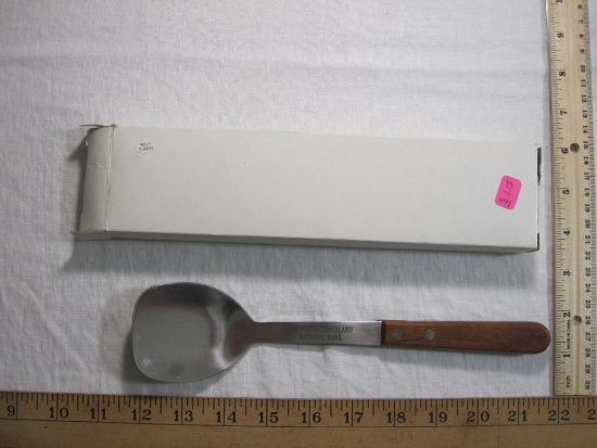 The Northumberland National Bank Advertising Ice Cream Scoop/Spoon, with box