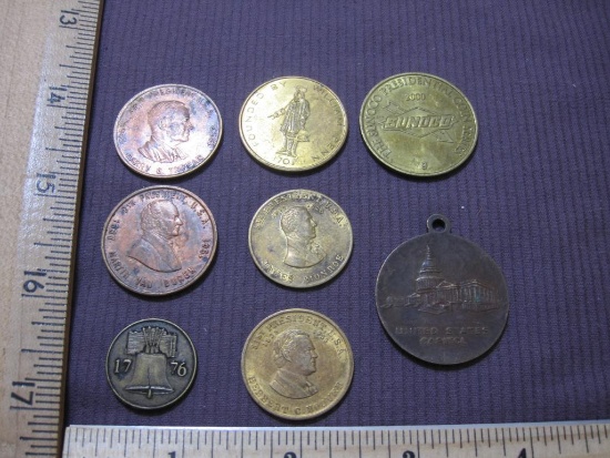 Lot of Assorted Tokens including City of Philadelphia, Sunoco Presidential Coin Series, The History