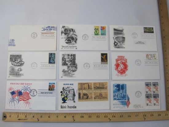 Nine First Day Covers including Small Business USA 1984, Urban Planning 1967, Special Occasions
