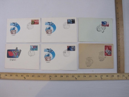 Six Vintage Soviet Russian First Day Covers