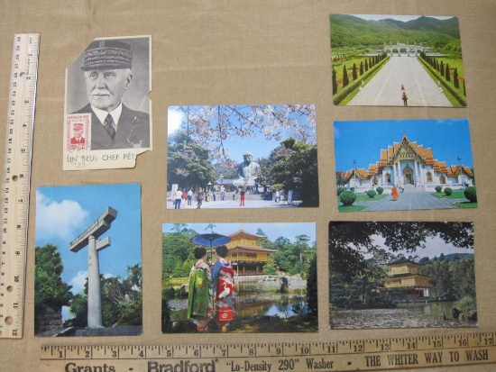 Seven Vintage Postcards from Thailand, Japan and more