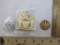 Lot of Vintage Collectibles including 1972 Olympic Medal, St. George Token, and golden pin, 2 oz