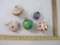 Lot of 5 Ornately Decorated Christmas Ornaments, 9 oz