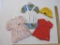 Lot of American Girl Doll Clothes, red outfit marked Pleasant Company, 6 oz