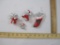 Four Ceramic Christmas Mouse Items including stocking ornament and figures, 7 oz