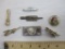 Lot of Assorted Men's Jewelry Items including tie clips, money clip, Charlie's Bar pocket knife and