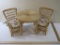 Wicker Table and 2 Chair Set for American Girl and 18
