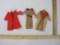 Three Vintage Licensed Barbie Clothes including dress and 2 long coats, 1 oz