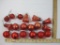 Lot of Red Vintage Glass Christmas Ornaments from Shiny Brite and more, 10 oz