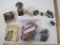 Lot of Assorted HO Scale Train Display Pieces including trees, utility poles, buildings and more, 14