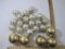 Vintage Glass Christmas Ornaments, gold and silver, from Shiny Brite and more, 13 oz