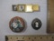 Lot of Assorted Jewelry Items including 4-picture frame, Cameo Scarf Pin, vintage buttons, and