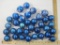 Lot of Blue Vintage Glass Christmas Ornaments, Baugh Inc and more, 13 oz