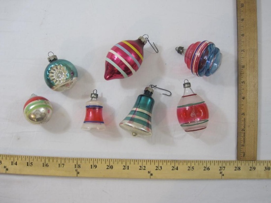 Lot of Vintage Glass Christmas Ornaments, 8 oz