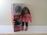 American Girl Doll with Outfit and Box (marked American Girl) and Licorice the Cat, 3 lbs