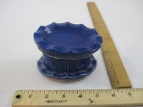 Blue Ceramic Dish with Lid, Mikoriware, made in Japan, 10 oz