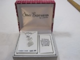 Silver Expressions by Larocks Mother Genuine Crystal Necklace in box, 3 oz