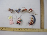 Lot of 7 Assorted Christmas Ornaments from Hallmark and more, 9 oz