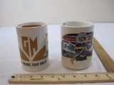Two GM General Motors Electro-Motive Trains Ceramic Mugs, 1989 & 1997, 2 lbs 2 oz